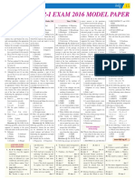 SSC CGL Tier-I Exam 2016 Model Paper: Oòßæ Ýlæ Ê ŠL B Ðéæý Þoìñæ