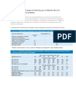 Criterio General Del Diseño de Mezclas Por El Método Del ACI