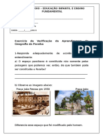 Exercício de Verificação Da Aprendizagem de Geografia Da Paraíba