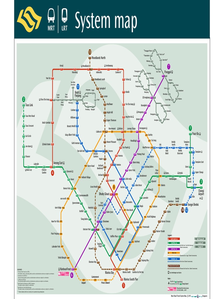 Singapore MRT System Map | PDF