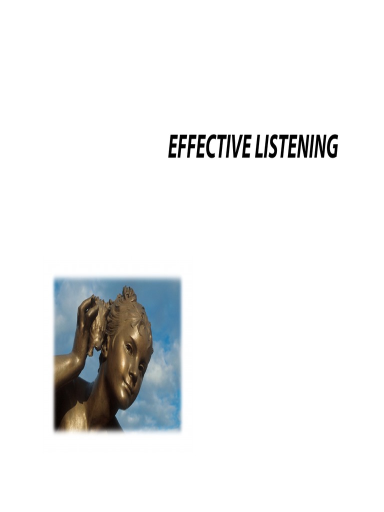 Mastering Effective Listening Skills | PDF | Emergence | Psychological ...