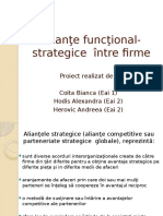 Alianţe Funcţional-Strategice Între Firme