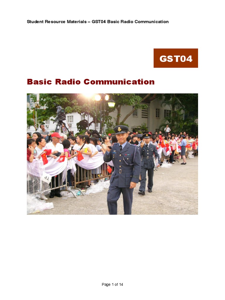 Basic Radio Communication Handout PDF PDF Radio