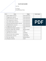 DAFTAR HADIR Flebotomi 12 Juli 2016