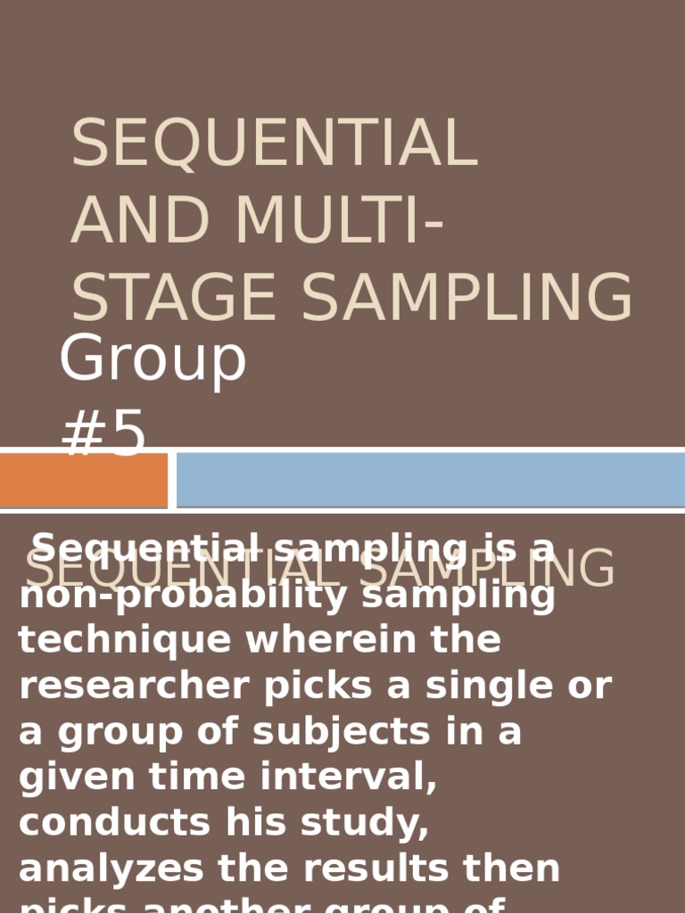 Sequential and Multi-Stage Sampling Techniques | PDF | Sampling ...