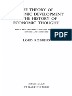 Theory of Economic Development in The History of Economic Thought, The (Lord Robbins 1968) A
