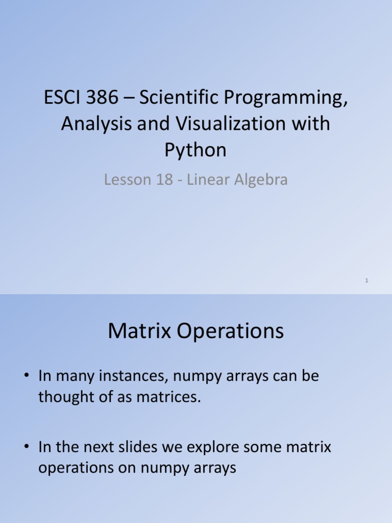 Linear-Algebra With Python | PDF | Matrix (Mathematics) | Linear Algebra