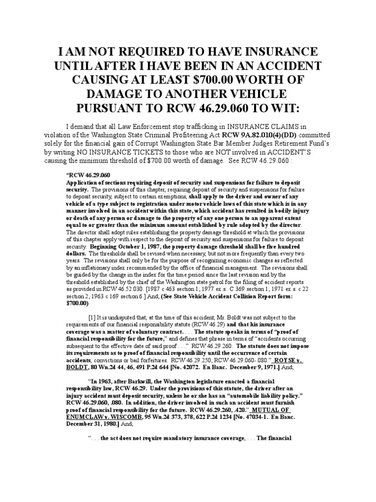 No Insurance Required PDF Traffic Collision Insurance