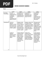 Movie Review Rubric