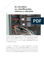 Circuitos derivados: clasificación, cálculos y aplicaciones (38