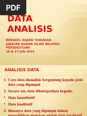 Analisis Data Pdf