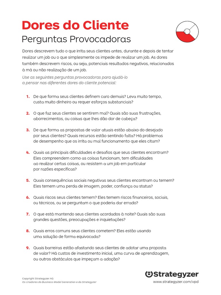 Strategyzer - Customer Pains Trigger Questions | PDF