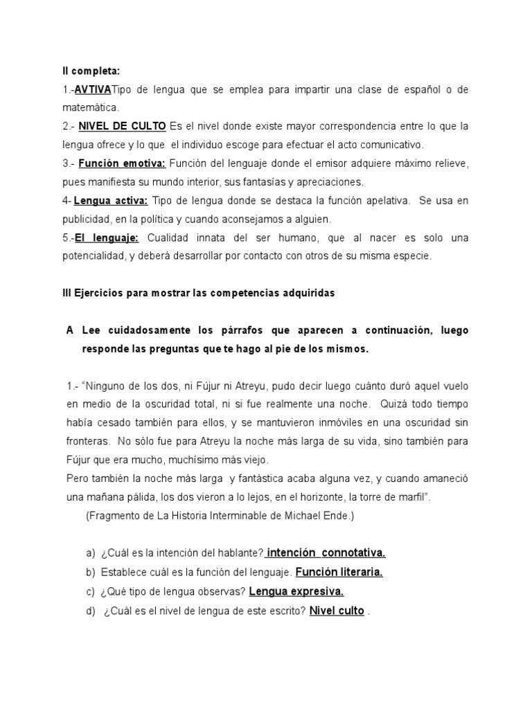 Espa Ol 1 | PDF | Artes del Lenguaje y Comunicación