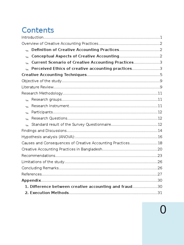 Understanding Creative Accounting Practices | PDF | Debits And Credits ...