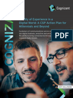 Quality of Experience in A Digital World: A CSP Action Plan For Millennials and Beyond