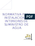 Normativa para Instalaciones Interiores de Suministro de Agua