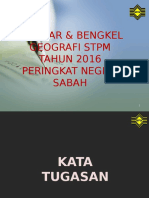 Seminar & Bengkel Geografi STPM TAHUN 2016 Peringkat Negeri Sabah