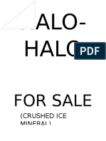 Halohalo Crushed Ice Mineral For Sale