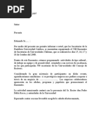 Carta - Entrega de Donacion