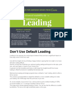 Dont Use Default Leading