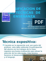 Clasificacion de Las Tecnicas de Enseñanza