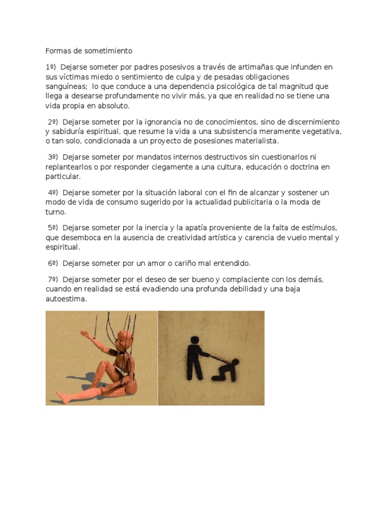 Formas y tipos de sometimiento | PDF | Estilo de vida
