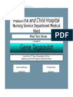 Madonna and Child Hospital: Gene Tagapulot
