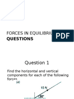 Forces in Equilibrium: Questions