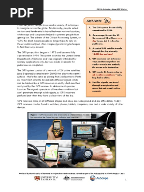 Worksheet 1 How Gps Works