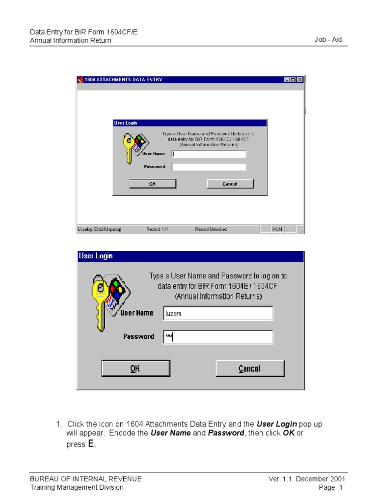 Alphalist data entry pdf