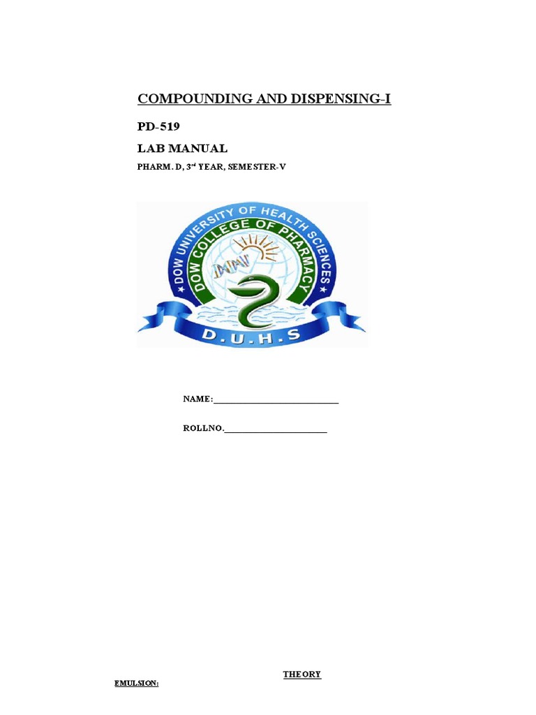 Emulsion Preparation and Dispensing Guide | PDF | Emulsion | Topical ...