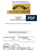 Analysis of Compressors: Active Devices For Infusion of Life Into Fluid