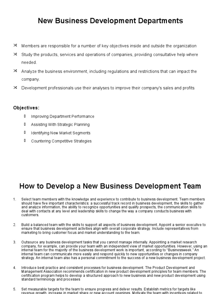 New Business Development Strategies | PDF | Business