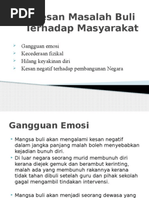 Kesan Masalah Buli Pdf