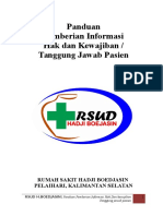 RSUD H.BOEDJASIN | Panduan Pemberian Informasi Hak Dan kewajiban Tanggung jawab pasien