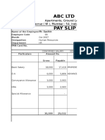 Salary Slip Format 150