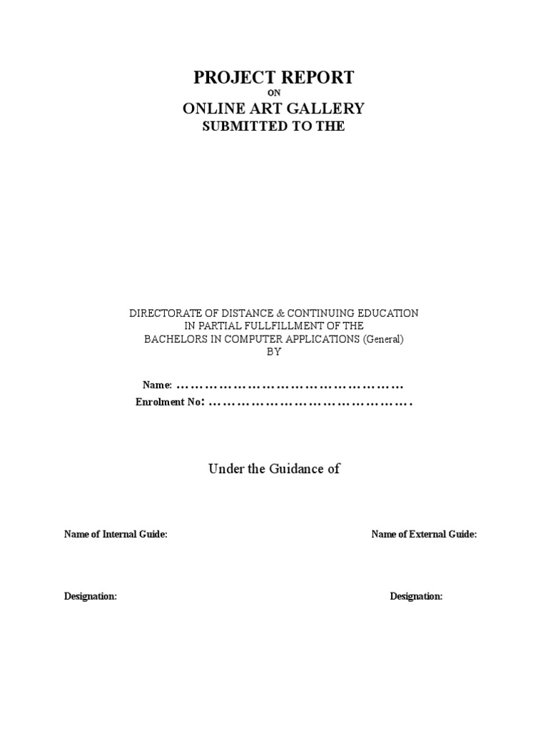 Online Art Gallery Project Report PDF Operating System Windows 7