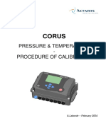 Procedimiento Calibración Presión y Temperatura Corus PDF