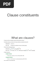 Clause Constituents