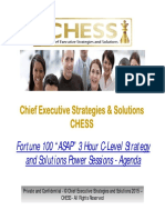 CHief Executive Strategies and Solutions (CHESS) - 3 Hour C-Level / C-Suite Strategy and Solutions Power Consulting Session Agenda and Solution Crafting Methodology For Complex Projects