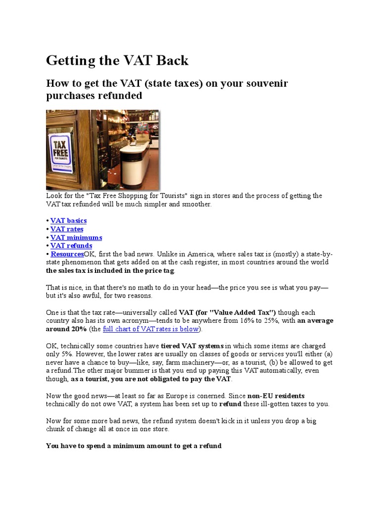 Getting the VAT Back A Comprehensive Guide to Understanding VAT Rates