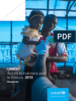 UNICEF Acción Humanitaria para La Infancia 2015 Resumen