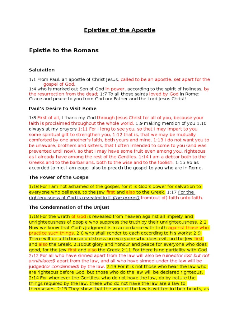 Insights from Paul's Epistle to Romans | PDF | Grace In Christianity ...