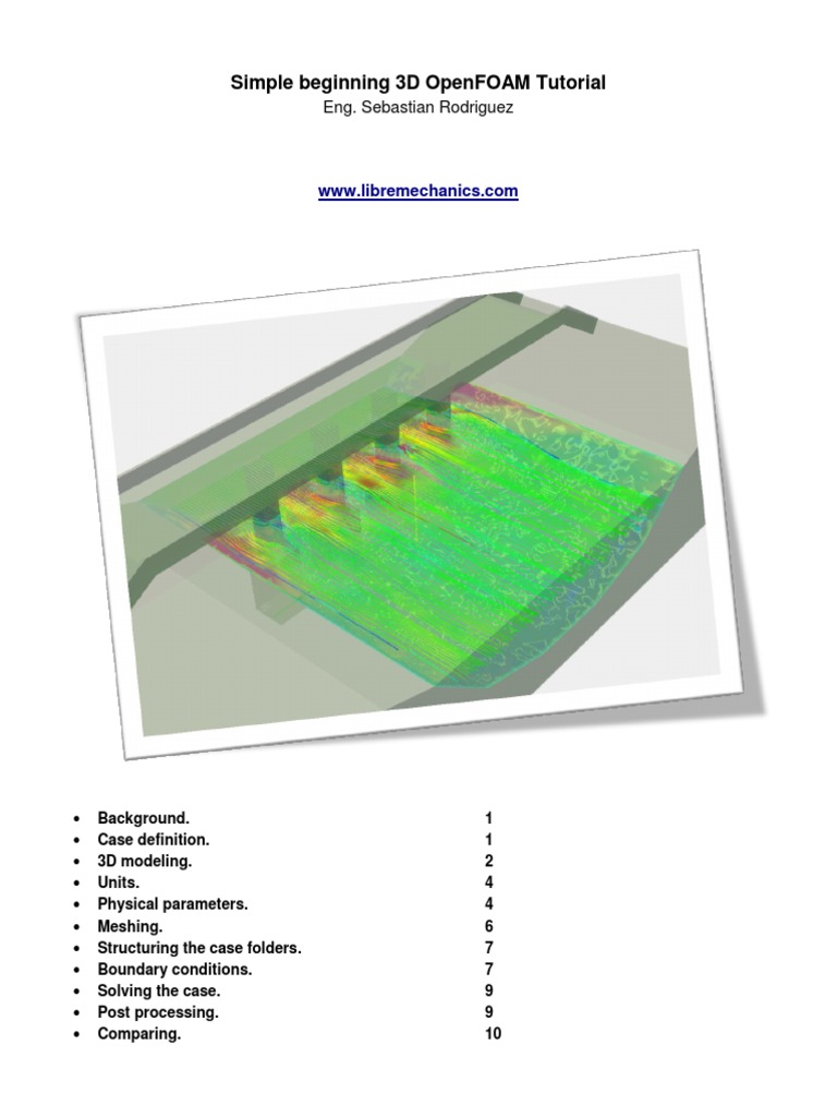 Simple Beginning 3D OpenFOAM Tutorial PDF | PDF | Technology & Engineering