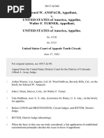 Edward W. Anspach v. United States of America, Walter F. Turner v. United States, 305 F.2d 960, 10th Cir. (1962)