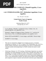 Adolph Coors Company, Cross-Appellant v. A & S Wholesalers, Inc., Cross-Appellee, 561 F.2d 807, 10th Cir. (1977)