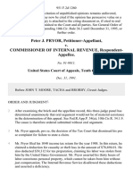 Peter J. Pryor v. Commissioner of Internal Revenue, 951 F.2d 1260, 10th Cir. (1991)