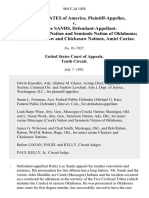 United States v. Ricky Lee Sands, Muscogee (Creek) Nation and Seminole Nation of Oklahoma Cherokee, Choctaw and Chickasaw Nations, Amici Curiae, 968 F.2d 1058, 10th Cir. (1992)