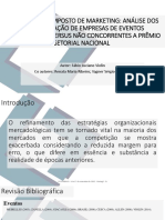 Eventos e o Composto de Marketing Análise Dos Planos de Ação de Empresas Concorrentes Versus Não Concorrentes A Prêmio Setorial Nacional