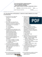 Examen Extraordinario Primer Grado